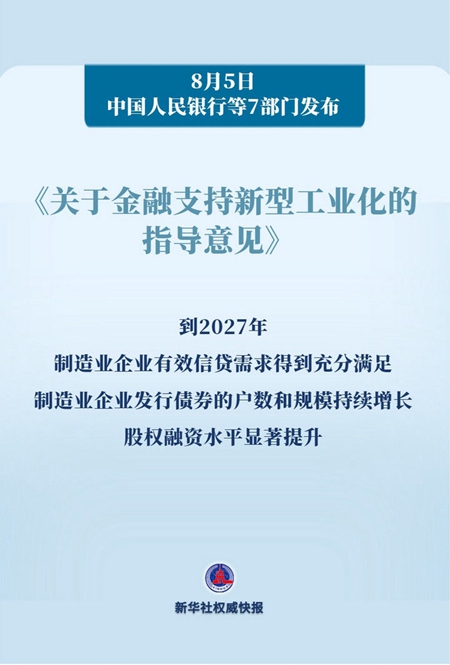 股票十倍杠杆 新华鲜报丨金融活水润泽！支持新型工业化有了“路线图”