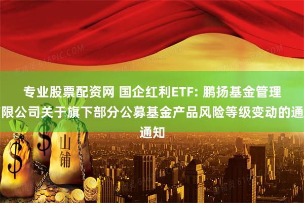 专业股票配资网 国企红利ETF: 鹏扬基金管理有限公司关于旗下部分公募基金产品风险等级变动的通知